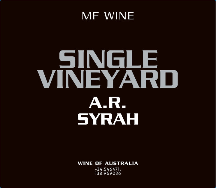 A.R Single Vineyard Barossa Valley Syrah 2024